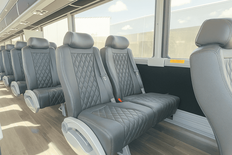 interior of Coach Bus bradenton charter bus